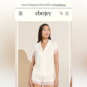 Malou TENCEL™ Modal Shortie Short PJ Set size Xs, WORN ONCE